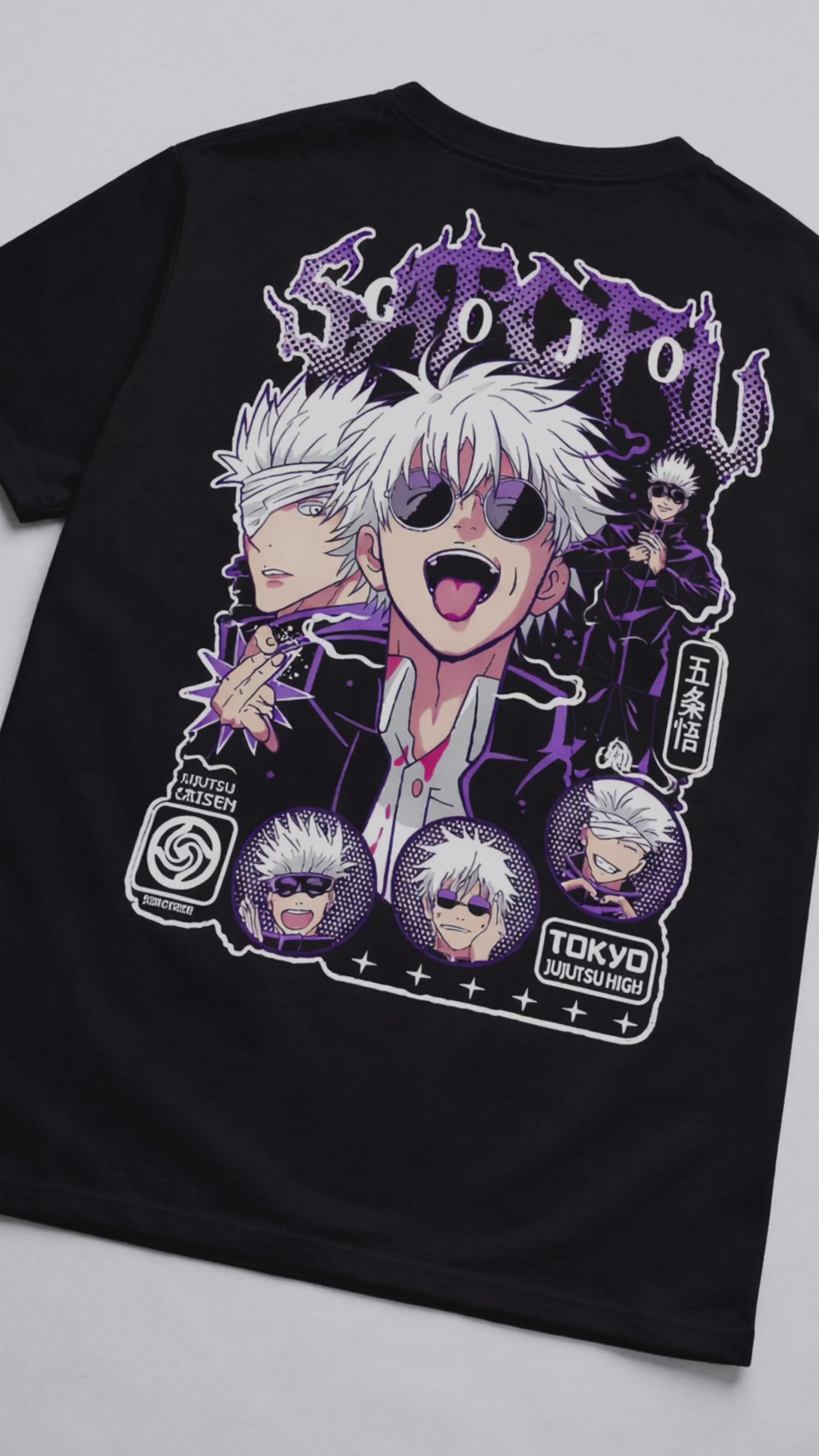 “Premium Black Oversized Anime Graphic T-Shirt – Minimal Front, Bold Back Print | GenZ Streetwear Drip”