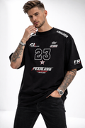 NexusGoods Fearless 23 Chicago Graphic Oversized T-Shirt – Racing Inspired Streetwear Tee