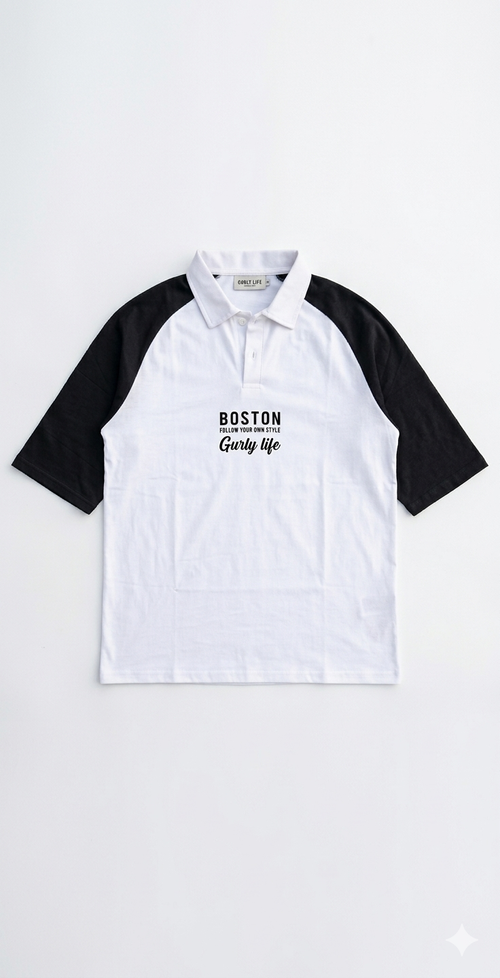 NexusGoods Boston Contrast Sleeve Polo T-Shirt – Premium Casual Slim Fit Tee