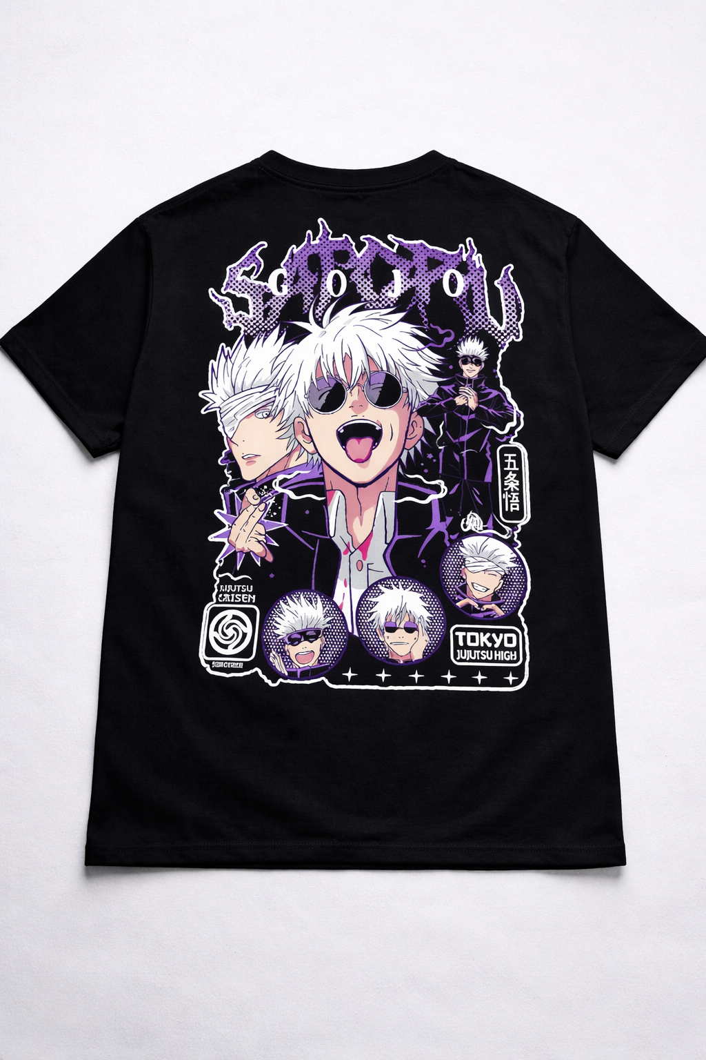 “Premium Black Oversized Anime Graphic T-Shirt – Minimal Front, Bold Back Print | GenZ Streetwear Drip”